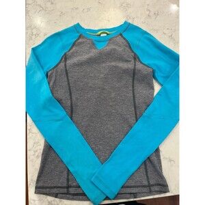 Ivivva size 12 long sleeve Lululemon kids blue athletic t-shirt